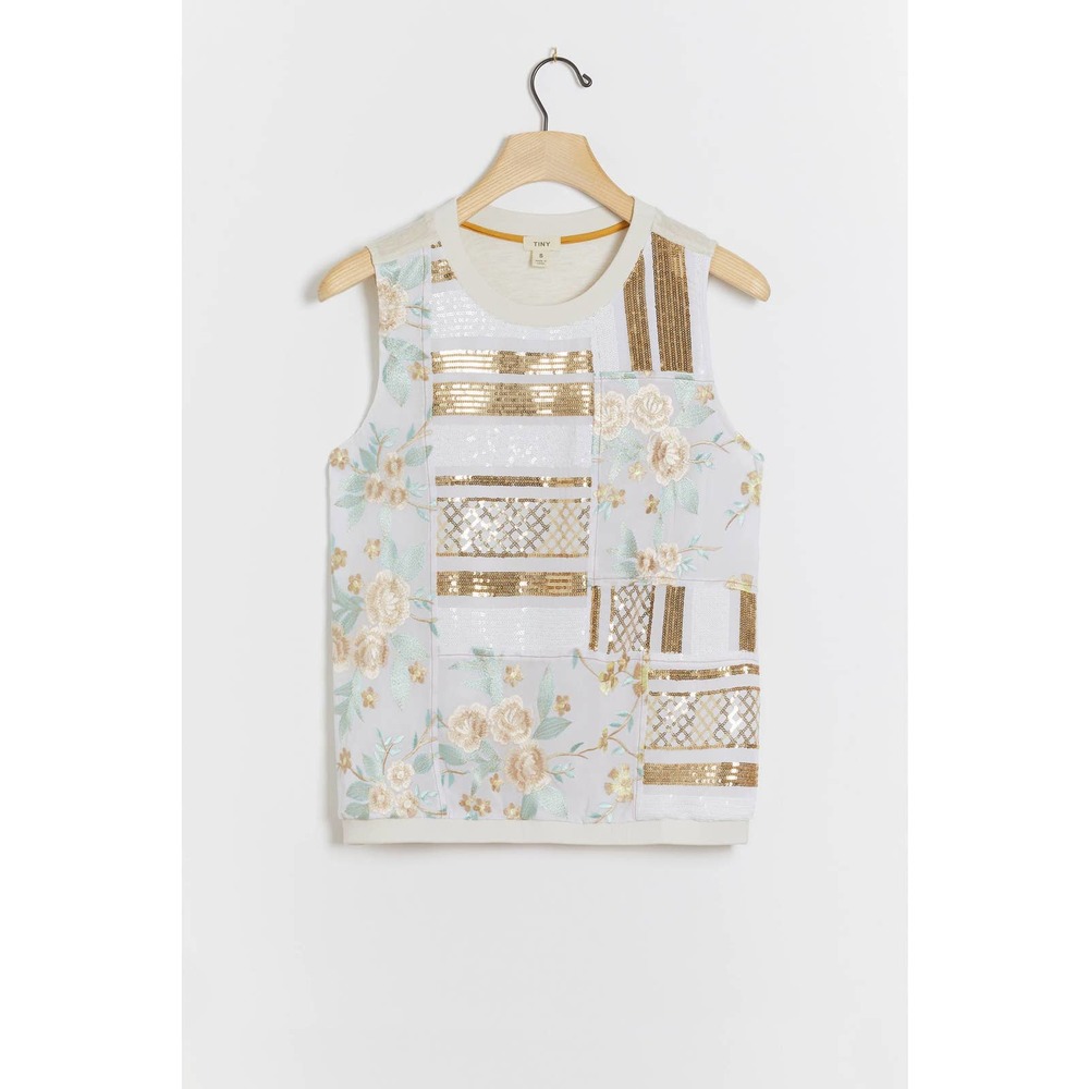 New Anthropologie Jessika Sequined Top by Tiny